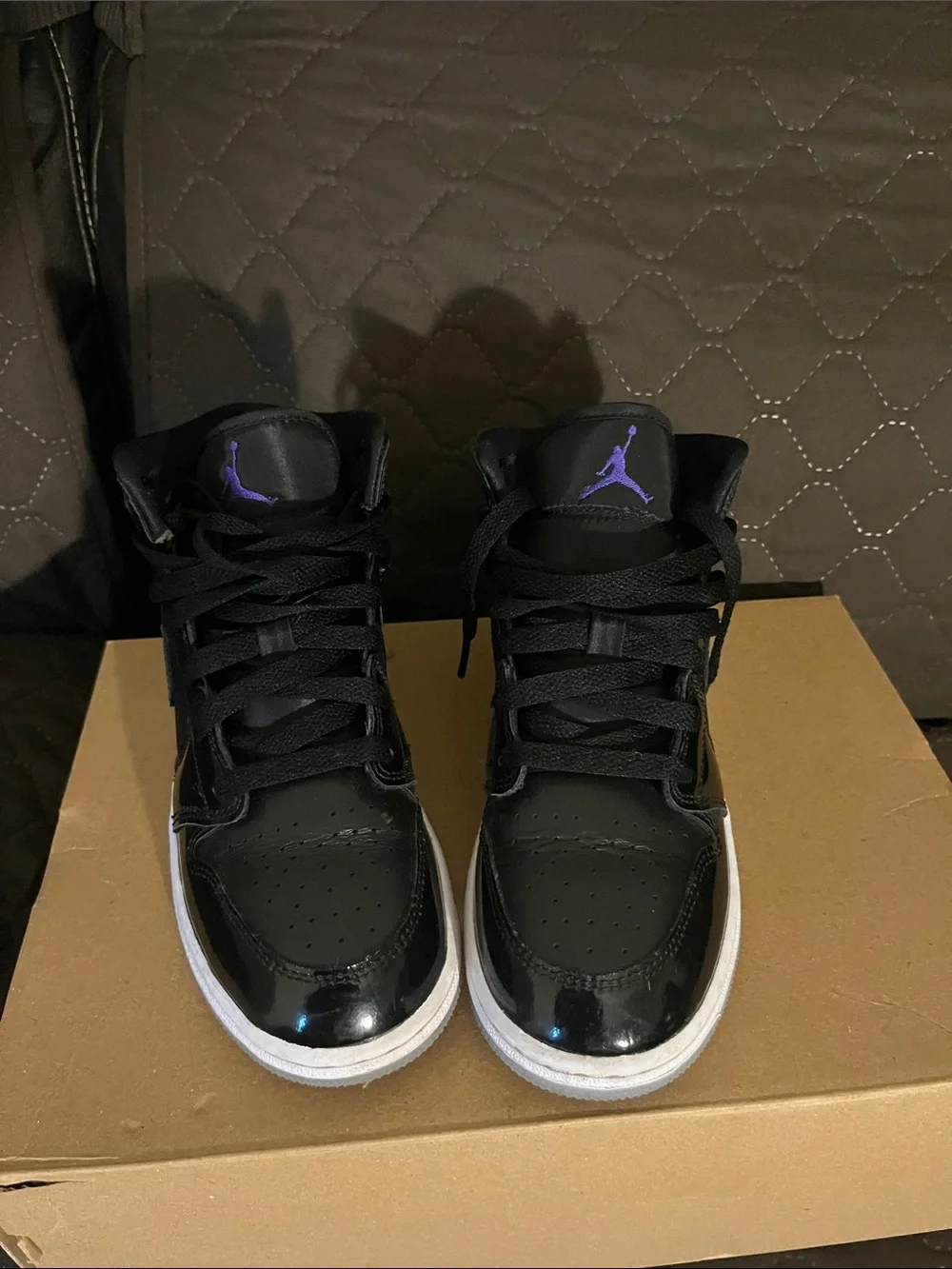 Jordan 1 Kids Black and White Sneakers
